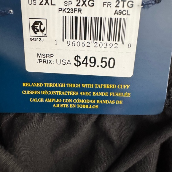 New men’s Polo Black Sweatpants with Bold White Logo 2XL - Picture 3 of 4